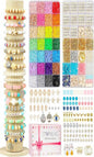 7500 Clay Beads Bracelet Making Kit, 28 Colors Flat Round Polymer Clay Beads For Jewelry Making