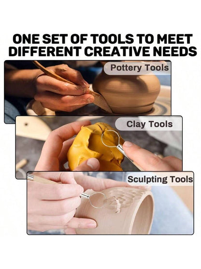 Clay Tools 23 PCS, Clay Sculpting Dry Clay Tools Pottery Tools Set