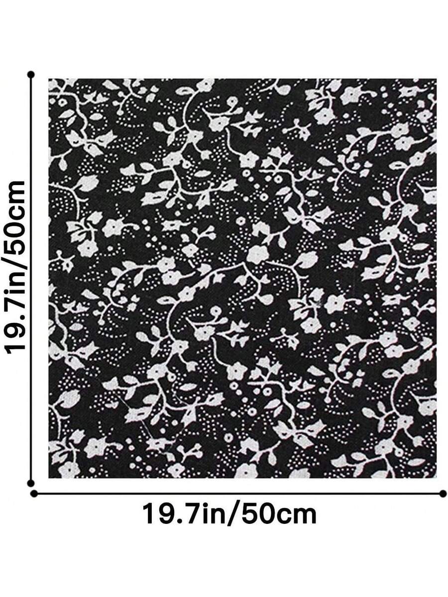 DIY Cotton Fabric Bundle, 19.7 X 19.7 Inches 7PCS Different Pattern Squares Patchwork Material