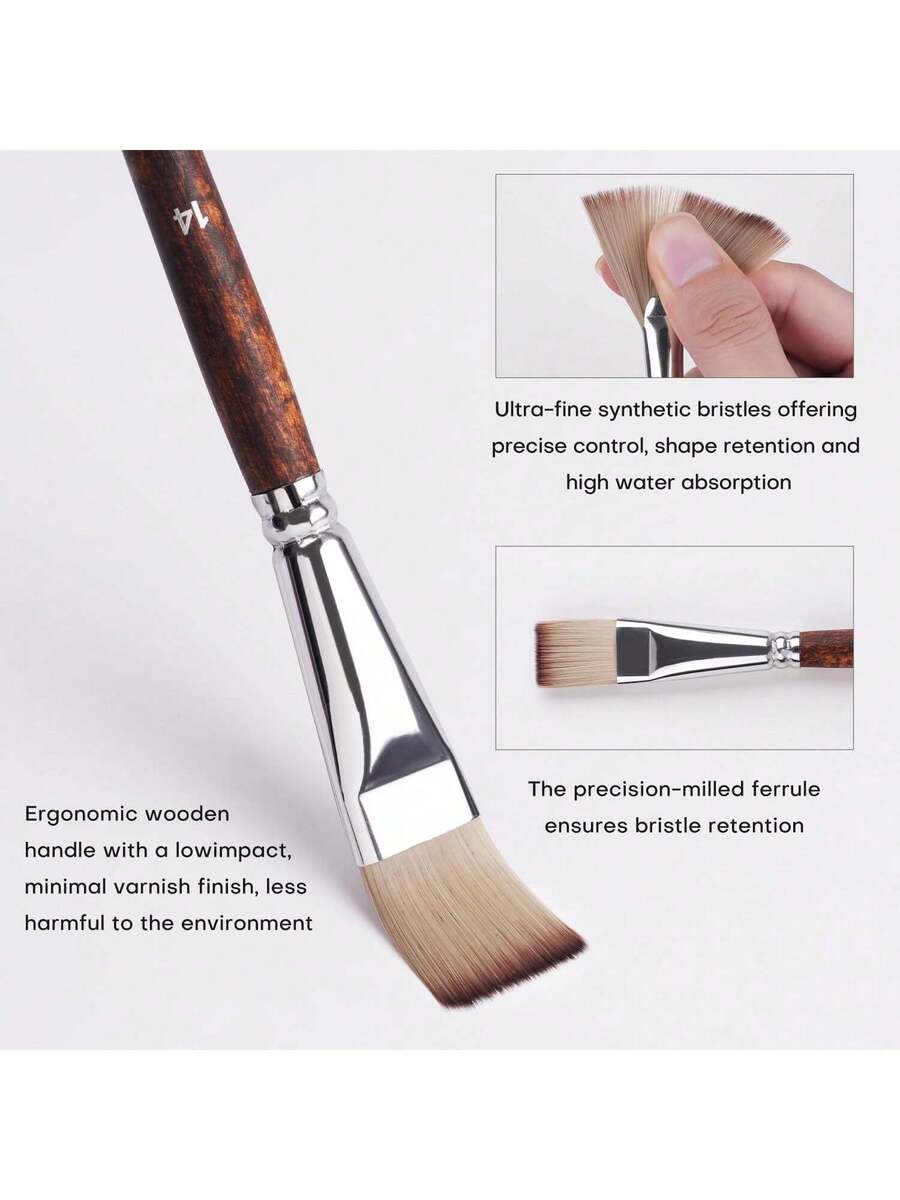 25pcs Paint Brush Set, Acrylic Paint Brushes Professional Artist Series