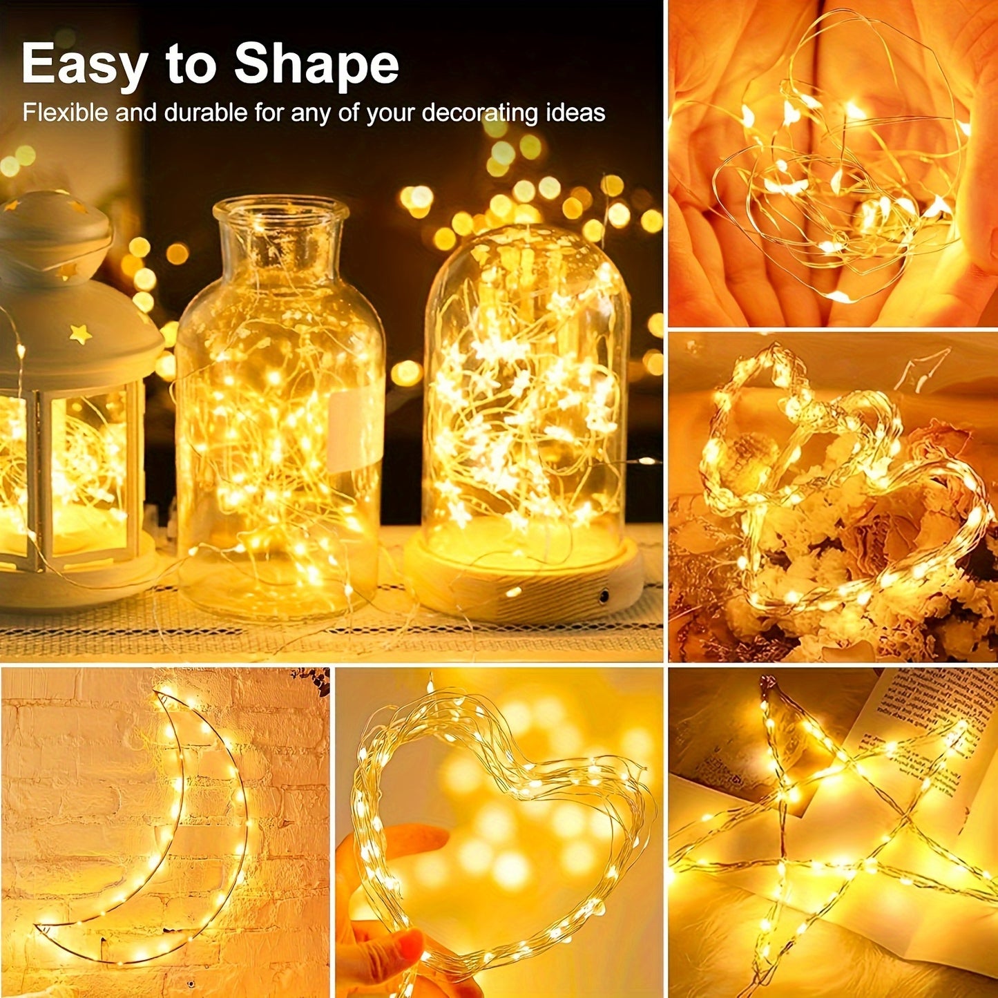 30 Pack Fairy Light String Light 6.5ft 20 LED Waterproof Christmas Light
