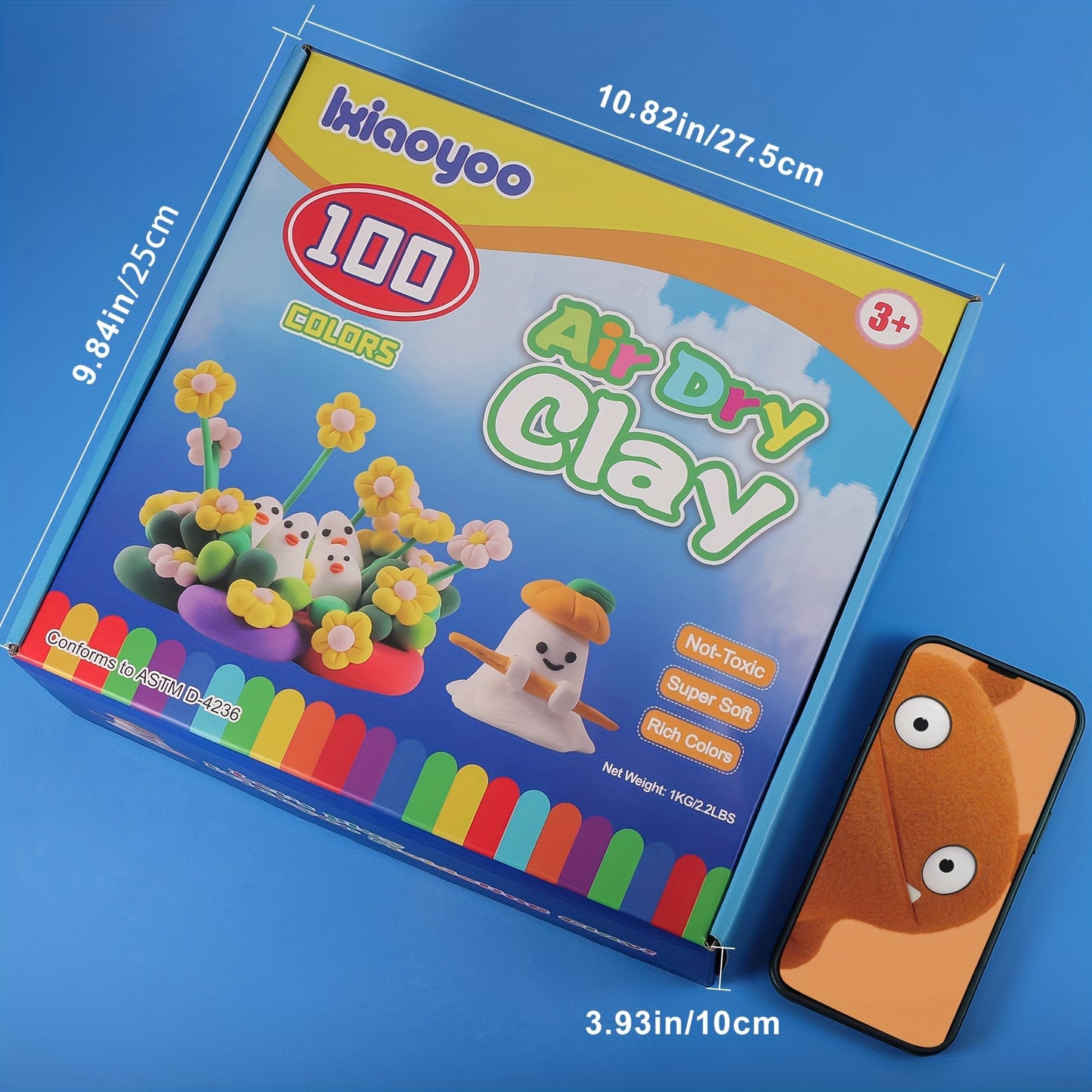 Air Dry Clay 100 Colors DIY Modeling Clay Kit with Sculpting Tools, Soft Ultra Light