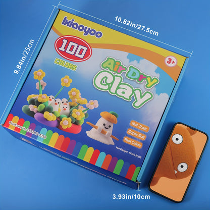 Air Dry Clay 100 Colors DIY Modeling Clay Kit with Sculpting Tools, Soft Ultra Light