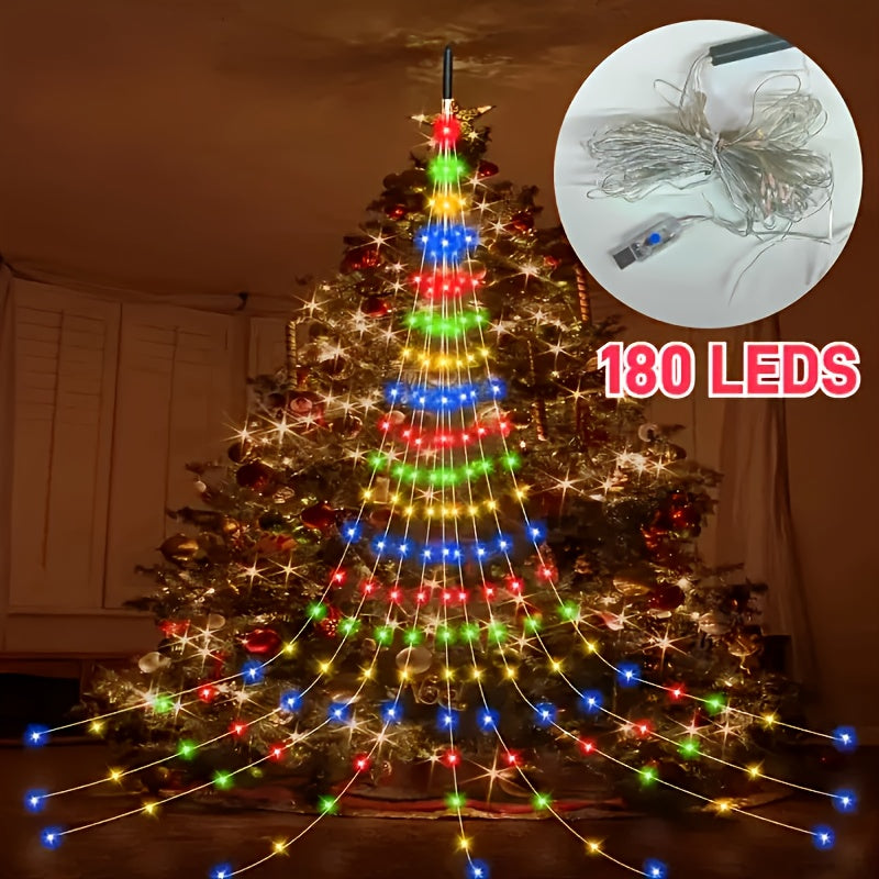 Decorative Lights String USB with 8 Different Waterfall Tree Lights