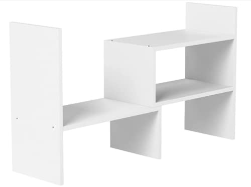 Desktop Bookshelf, Wood Adjustable Desktop Storage Organizer, Office Storage Rack, Display Shelf Rack, Desk Organizer