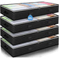 4-Pack Under Bed Storage Containers, Large Capacity Foldable Fabric Clothes Bins with Clear Window