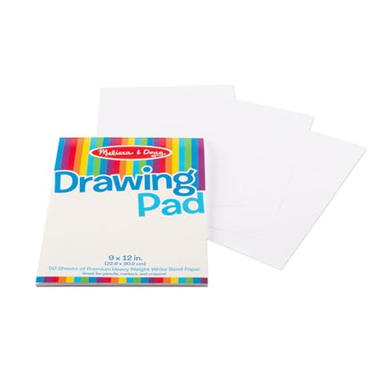 Drawing Paper Pad (9 x 12 inches) - 50 Sheets, 3-Pack - FSC Certified