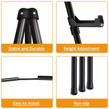 Instant Display Easel Stand, Heavy Duty Adjustable Height 63" Metal Tripod Floor Easel