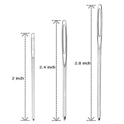 Large-Eye Blunt Needles, Stainless Steel Yarn Knitting Needles, Sewing Needles, Crafting Knitting Weaving Stringing Needles,Perfect for Finishing Off Crochet Projects (9 Pieces)