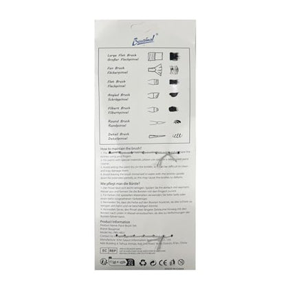 32 Pieces Paint Brush Set, Artist Series, Nylon Bristles with Round, Filbert, Flat, Fan, Angle, Detail Brush, Suitable for Artists and Beginners for Acrylic Painting, Oil, Watercolor, Gouache