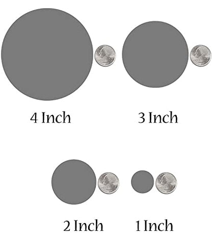 Ever After Mixed Color Assortment Felt Circle Stickers (3 inch - 58pc)