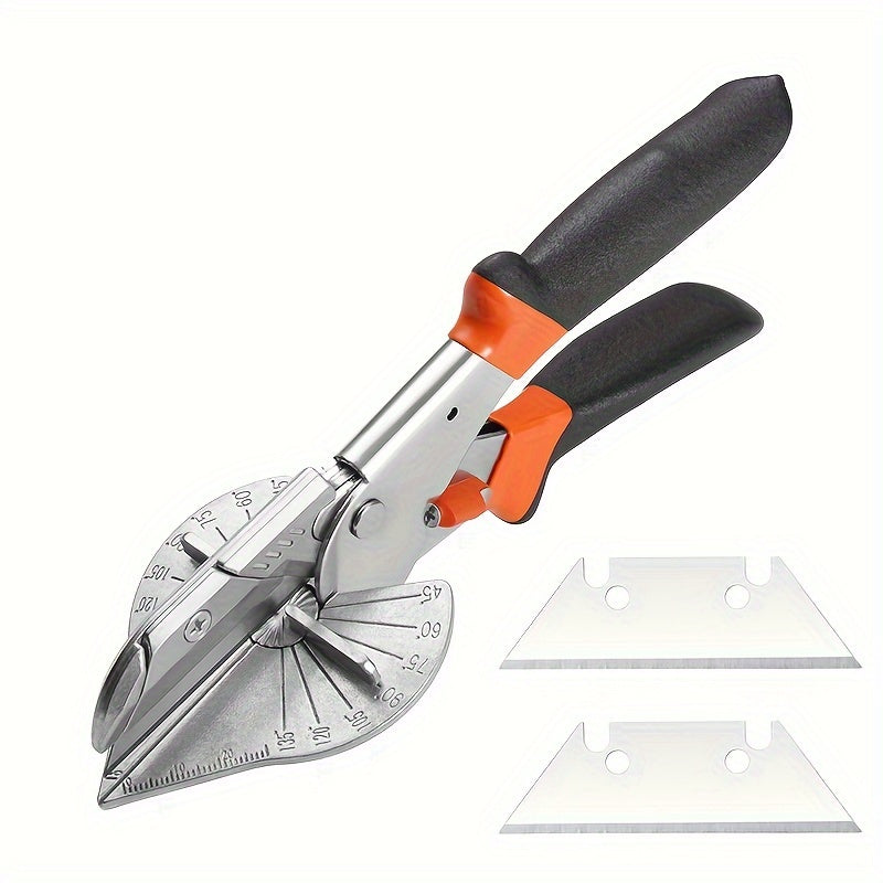 Versatile Miter Shear Cutter 45-135° Adjustable Steel with 10 Blades