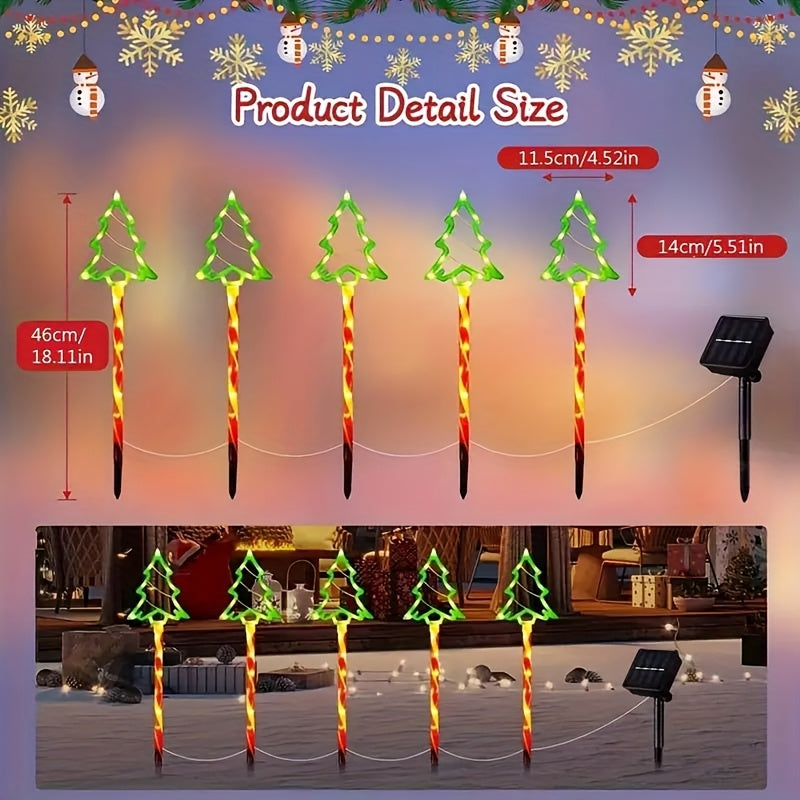 10-Pack Solar Powered LED Garden Lights - 15.7" Lollipop Stakes