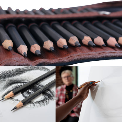 31 PCS Pencil Set, Drawing and Sketching Materials Artist Painting Art Supplies