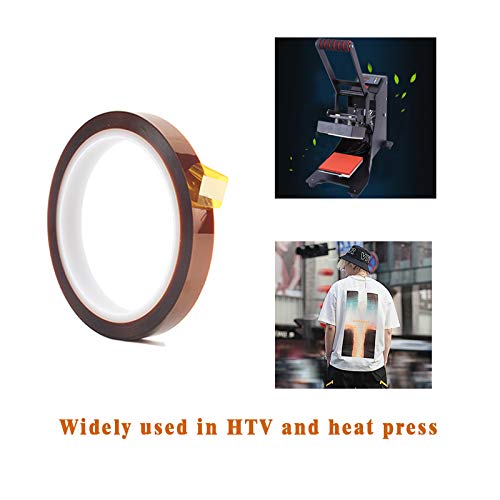 3 Pack PTFE Teflon Sheet 12 x 16" and 3 Rolls 10mm X 33m Heat Resistant Sublimation Thermal Tape for Heat Press Transfer,Non Stick Paper Reusable Craft Mat,Protects Iron,for Machines