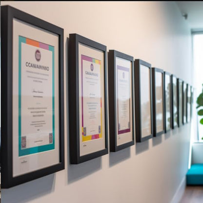 8.5x11 Picture Frames Set of 3, Made of Real High Definition Glass and Solid Frame to Display Certificate or Pictures 8.5x11,To Wall and Tabletop Mounting, black. (8.5x11'')