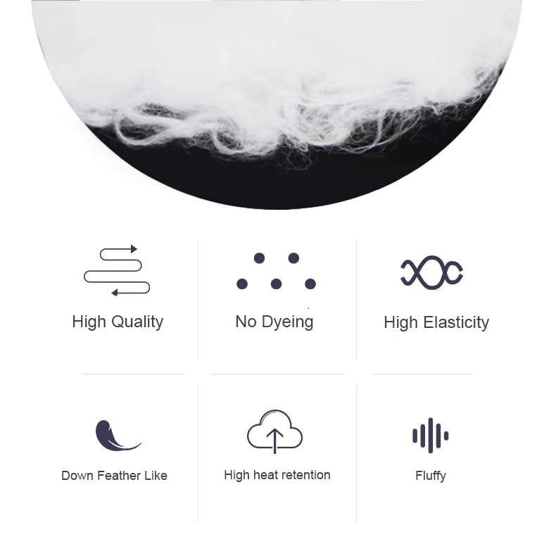 75g/2.6oz Premium Polyester Stuffing for Stuffed Animals, Soft and Warm Down Feather Like DIY Toy Stuffing for Dolls, Fiber Filling pp Cotton Stuffing for Craft