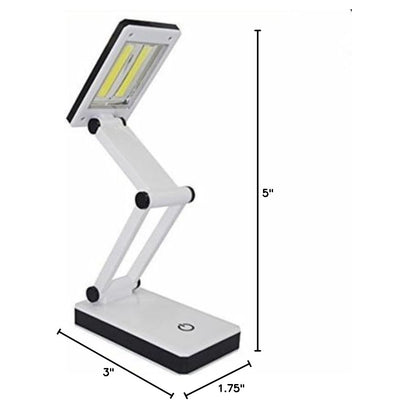 [New Version] Super Bright COB LED Portable Desk Lamp Travel Lamp :Foldable, Touch Sensitive Control, 3 Adjustable Brightness Levels, Battery and USB Powered