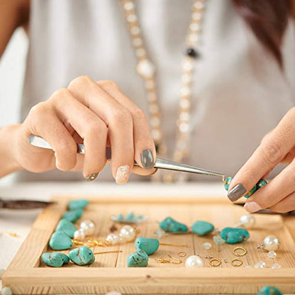 1200pcs Open Jump Rings and Lobster Clasps with Jump Ring Pliers, Perfect Jewelry Findings Kit for Jewelry Making Supplies and Necklace Repair