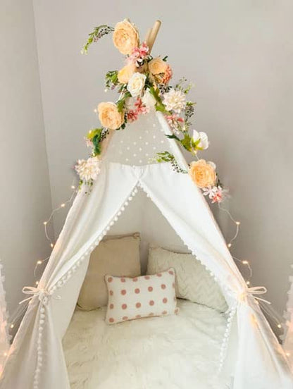 Peony Flower Garland, Rose Flower Swag, 6' Wedding Arch Flowers for Wedding Decor Home Table Runner Mantle Party Decor (Champagne Peony Garland)