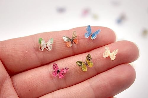 Dollhouse Miniature Tiny Butterflies, Terrarium Fairy Garden Dollhouse, Mini Micro Landscaping Decoration (30 PCS)
