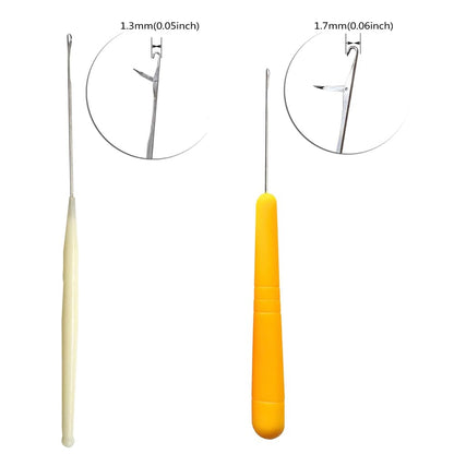 5 Different Sizes Latch Hook Crochet Needle Set Hair Crochet Hook Tools for Hair Braiding, Scarf & Rug Making and Crafts DIY