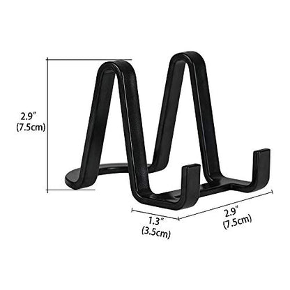 Plate Stands for Display - Plastic Easel Stand Plate Holder Display Stand Picture Frame Stand for Pictures | Photo|Decorative Plate |Dish | Tabletop Art - 3 inch-Black