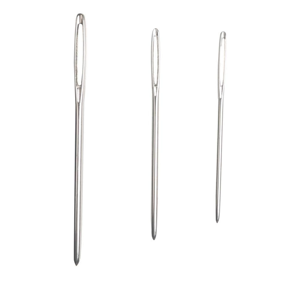 Large-Eye Blunt Needles, Stainless Steel Yarn Knitting Needles, Sewing Needles, Crafting Knitting Weaving Stringing Needles,Perfect for Finishing Off Crochet Projects (9 Pieces)