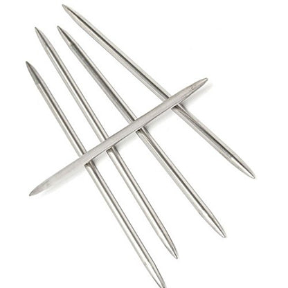 11 Sizes 55Pcs 7.9" Double Pointed Stainless Steel Knitting Needles Set 2MM -6.5MM