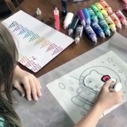 Fabric Paint Pack - Non-Toxic and Permanent 3D Puff Paint for Fashion Party, 20 Color Pack