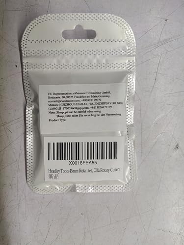 TOOLS Titanium Coated 45mm Rotary Cutter Blades 15 Pack Fits Olfa, Fiskars, Replacement Rotary Blade for Arts Crafts Quilting Scrapbooking Sewing, Sharp and Durable