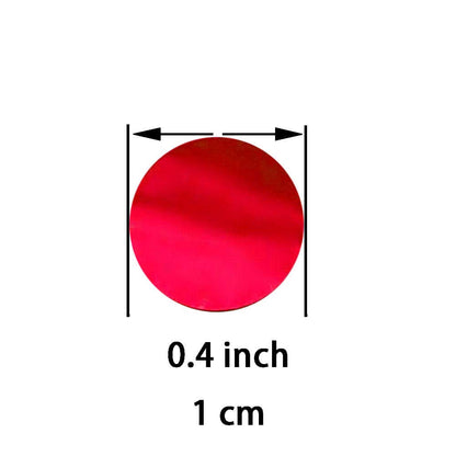 Red Foil Metallic Round Table Scatter Decor - Circle Dots Mylar Confetti for Wedding, Bachelorette, Valentine's, Mother's Day, Baby Shower & Birthday Parties - 60g