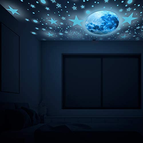 1078Pcs Glow in The Dark Stars for Ceiling Glowing Space and Moon Decals Universe Stickers Kids Wall Decor Perfect for Boys Girls Nursery Bedroom Living Room