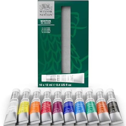 Oil Color Paint Set, 10 x 12ml (0.4-oz) Tubes
