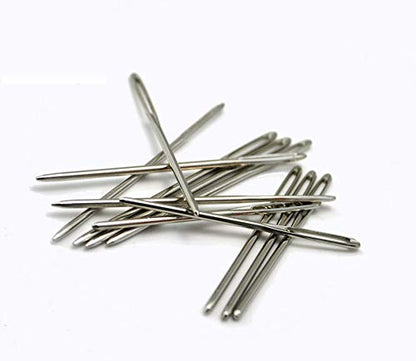 50pcs Big Eye Needles Blunt White 7cm Long Large Hole NOT Sharp Sewing Kniting Embroidery Tool Hand DIY Needlework Plus