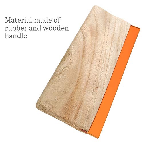 3 Pieces 3 Sizes Screen Printing Squeegee, 75 Durometer Wooden Ink Scraper for Screen Printing Fabric, 5.9 Inch, 9.4 Inch and 13.7 Inch