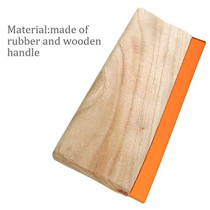 3 Pieces 3 Sizes Screen Printing Squeegee, 75 Durometer Wooden Ink Scraper for Screen Printing Fabric, 5.9 Inch, 9.4 Inch and 13.7 Inch