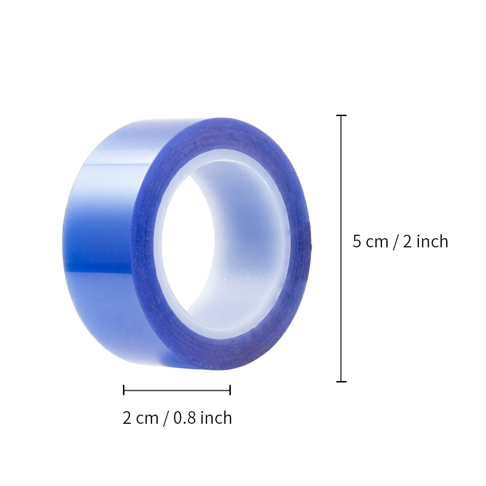 6 Rolls Heat Resistant Thermal Tape Blue 0.8 Inch x 52 Ft Sublimation Blanks Up to 250 C(480 F) for Sublimation Tumblers Mugs T-Shirts Print Heat Press