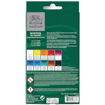 Oil Color Paint Set, 10 x 12ml (0.4-oz) Tubes