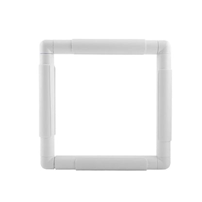 Square Rectangle Plastic Clip Frame for Embroidery Cross Stitch Quilting Needlepoint Tool(20.3 x 20.3cm)