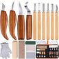Wood Carving Kit 26pcs, Wood Carving Tools Hand Carving Knife Set with Anti-Slip Cut Resistant Gloves