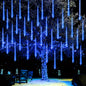 288 LED Christmas Halloween and Thanksgiving Lights Outdoor LED Meteor Shower Rain Lights (Blue)