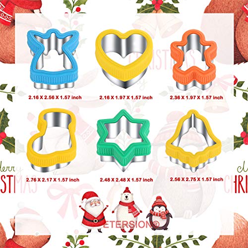 Christmas Cookie Cutters Shapes,Stainless Steel Biscuit Cutters -Fruit Cutter,Vegetable Cutters,Sandwich Cutters,Cookie Cutter Molds for Christmas Party(9PCS)