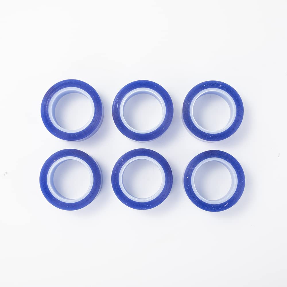 6 Rolls Heat Resistant Thermal Tape Blue 0.8 Inch x 52 Ft Sublimation Blanks Up to 250 C(480 F) for Sublimation Tumblers Mugs T-Shirts Print Heat Press