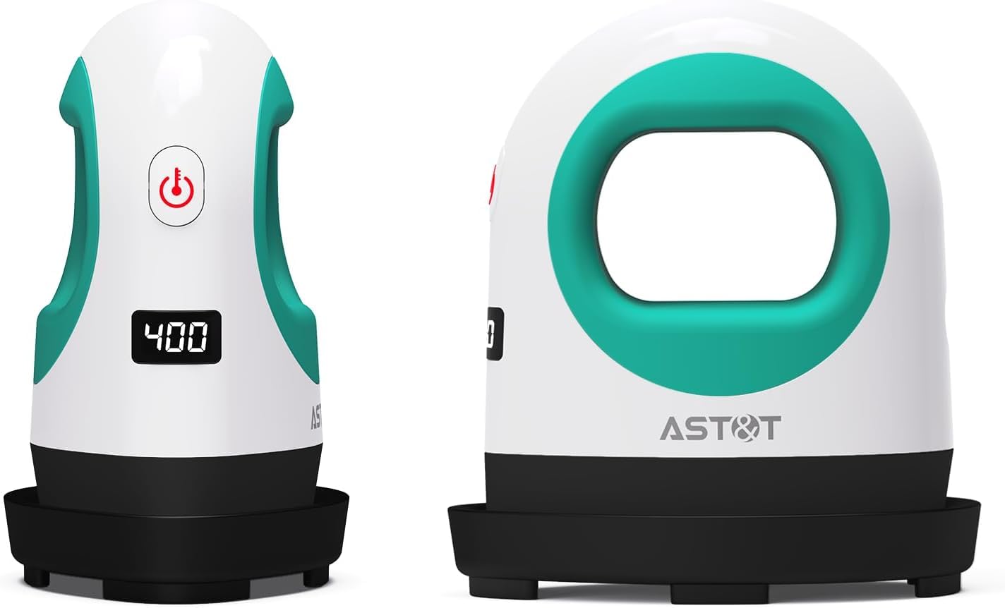 Heat Press Mini Heat Press Machine, Small Heat Press for T Shirts, Hats, Heating Transfer Projects,14 Levels Temperature Setting (White&Green)