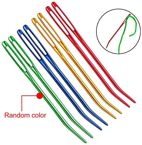 Yarn Needle,Weaving Needle Tapestry Needle Bent Needles for Crochet Large Eye Darning Needles with Storage Box for Knitting Crochet(Random Color)