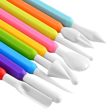 9PCS Clay Sculpting Tools Kit - Easy to Use Double-Ended Polymer & Pottery Carving Set with Comfortable Grip Tools for Clay Sculpey & Modeling Clay Ideal for Kids and Adults