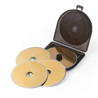 TOOLS Titanium Coated 45mm Rotary Cutter Blades 15 Pack Fits Olfa, Fiskars, Replacement Rotary Blade for Arts Crafts Quilting Scrapbooking Sewing, Sharp and Durable