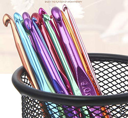 14PCS Aluminum Crochet Hooks Knitting Needles Craft Yarn 2.0mm/2.5mm/3.0mm/3.5mm/4.0mm/4.5mm/5.0mm/5.5mm/6.0mm/6.5mm/7.0mm/8.0mm/9.0mm/10.0mm