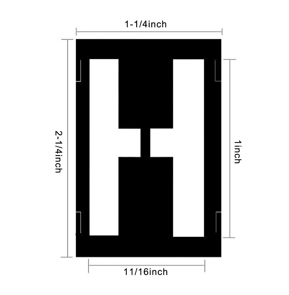 Painting Stencil Set, 1 inch Plastic Letters and Numbers Interlocking Stencil Kit 138 Pieces, Black